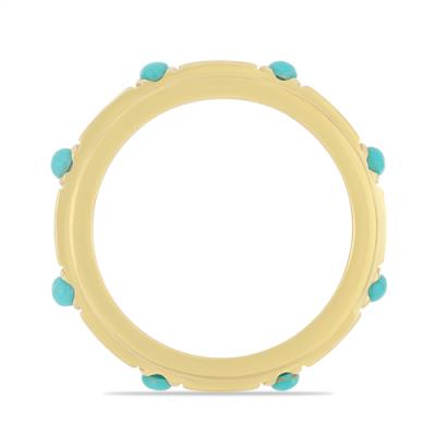 BUY 925 SILVER NATURAL BLUE TURQUOISE REVOLVING RING